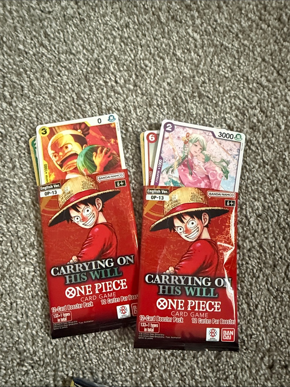 One Piece Card Game 7 Packs - 62 cards BULK ONLY - Picture 4 of 5